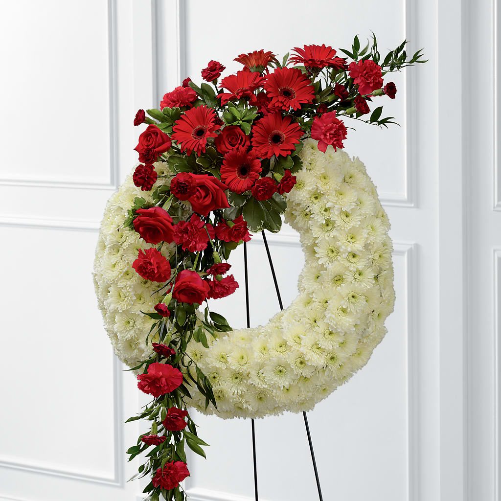Graceful Tribute Wreath – Floreria Principe De Paz Llc, Somerset NJ