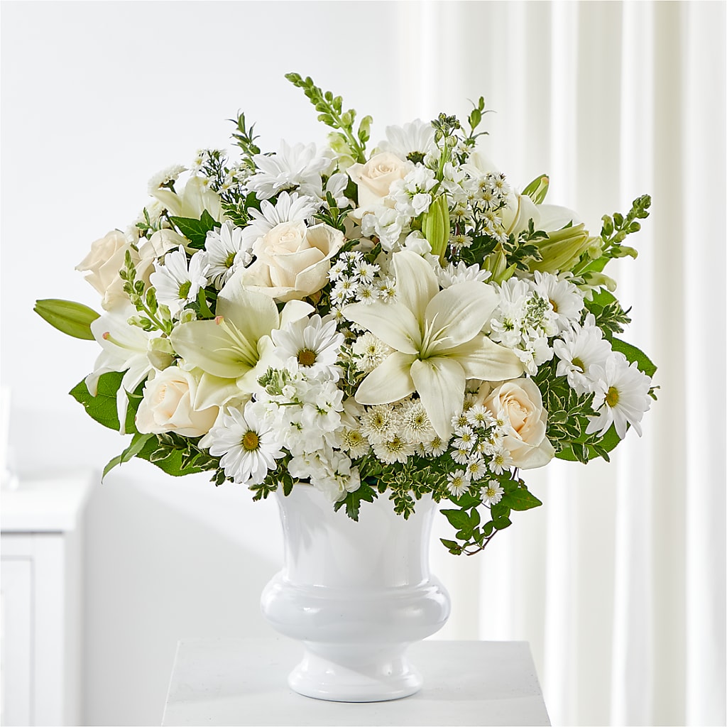 Uplifting Urn Arrangement – Floreria Principe De Paz Llc, Somerset NJ