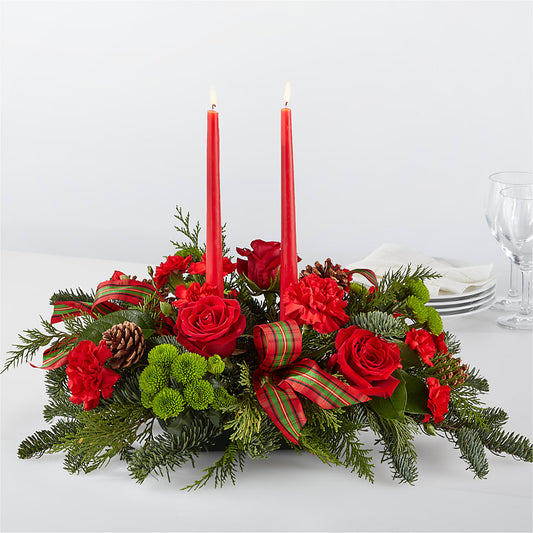 By the Candlelight Centerpiece –  Floreria Principe De Paz Llc, Somerset NJ