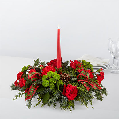 By the Candlelight Centerpiece –  Floreria Principe De Paz Llc, Somerset NJ