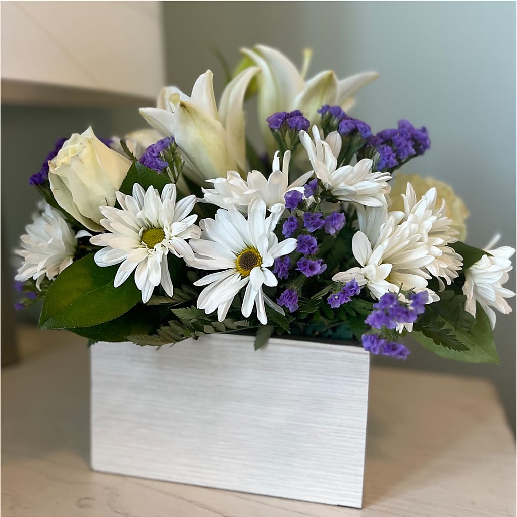 Beyond Blue Box Bouquet –  Floreria Principe De Paz Llc, Somerset NJ