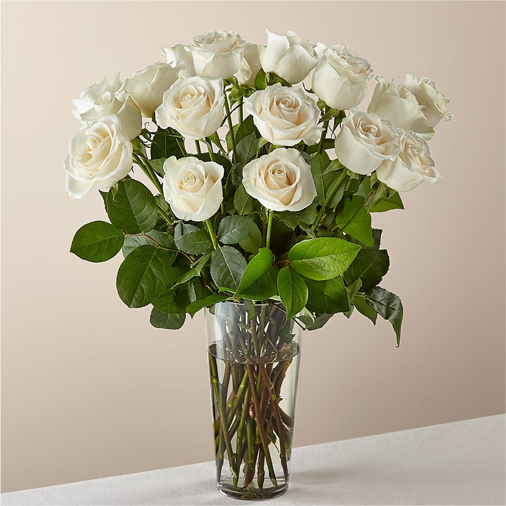 Long Stem White Rose Bouquet –  Floreria Principe De Paz Llc, Somerset NJ