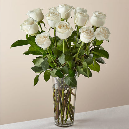 Long Stem White Rose Bouquet –  Floreria Principe De Paz Llc, Somerset NJ