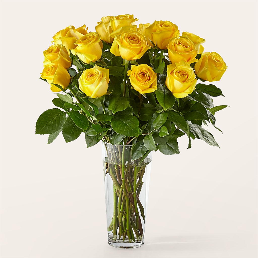 Long Stem Yellow Rose Bouquet –  Floreria Principe De Paz Llc, Somerset NJ