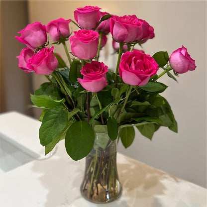 Long Stem Pink Rose Bouquet –  Floreria Principe De Paz Llc, Somerset NJ