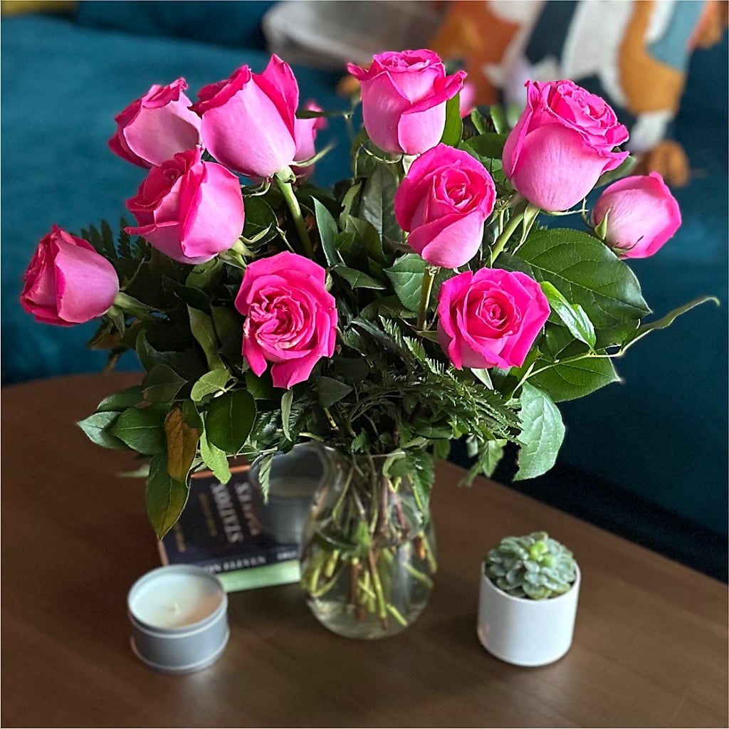 Long Stem Pink Rose Bouquet –  Floreria Principe De Paz Llc, Somerset NJ