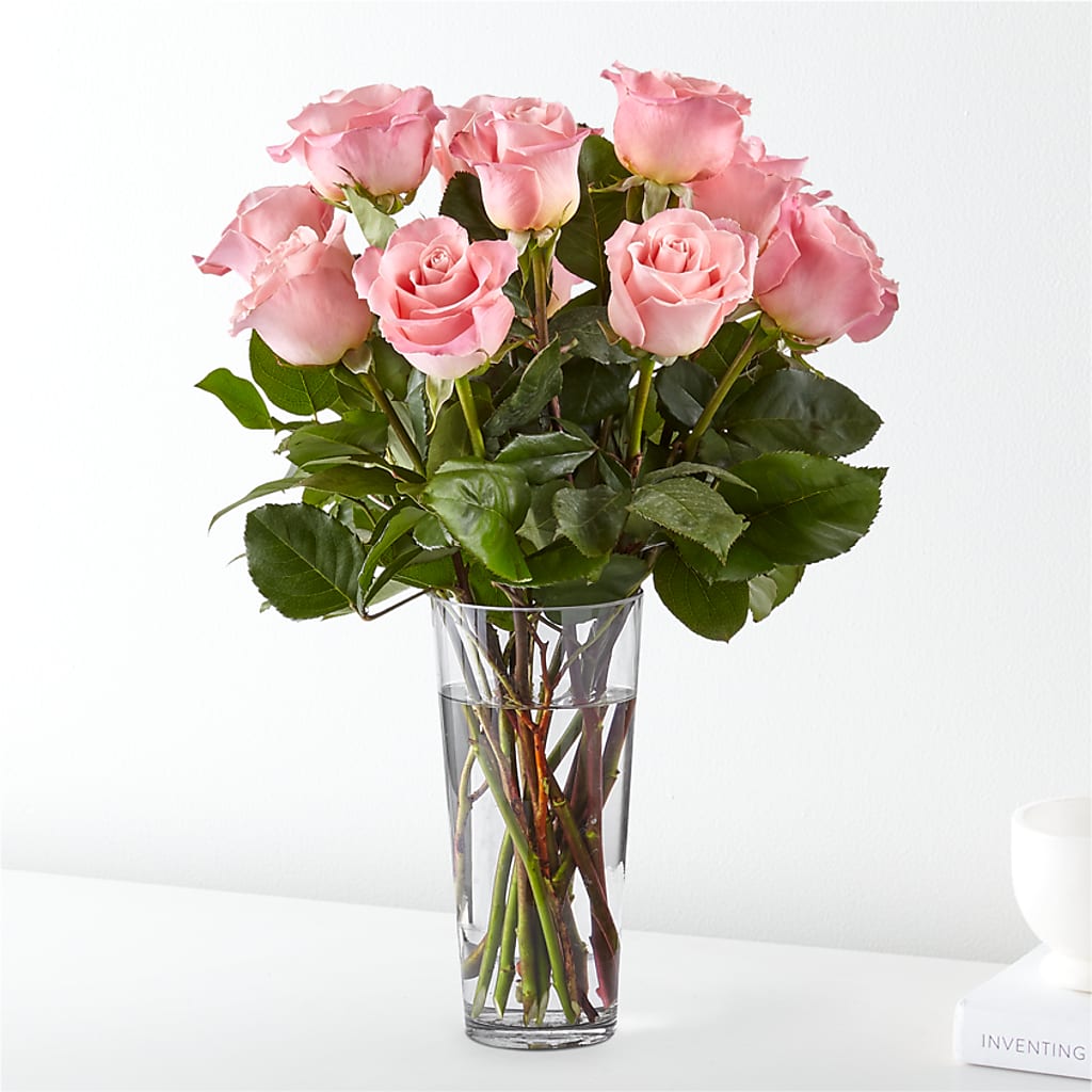 Long Stem Pink Rose Bouquet –  Floreria Principe De Paz Llc, Somerset NJ