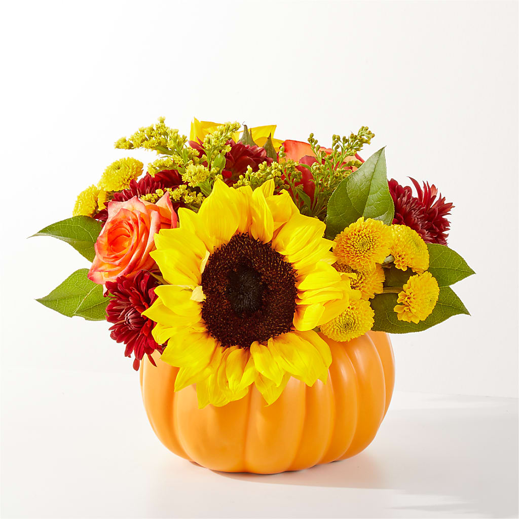 Golden Gourd Pumpkin Bouquet –  Floreria Principe De Paz Llc, Somerset NJ