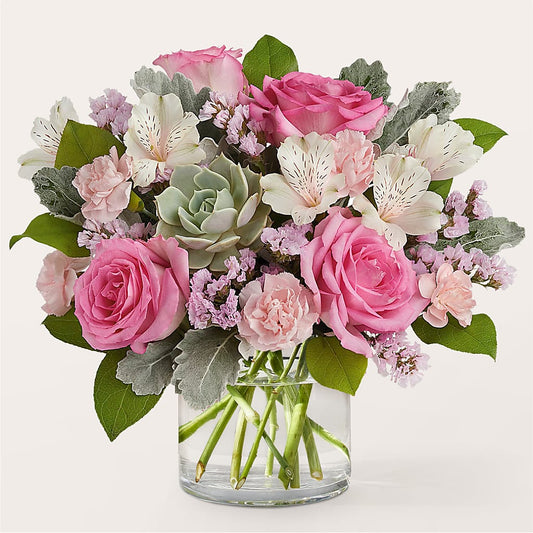 Dusty Rose Bouquet –  Floreria Principe De Paz Llc, Somerset NJ