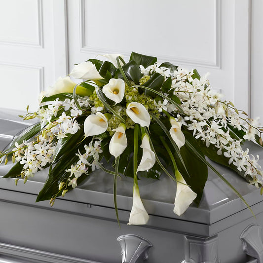 Angel Wings Casket Spray –  Floreria Principe De Paz Llc, Somerset NJ