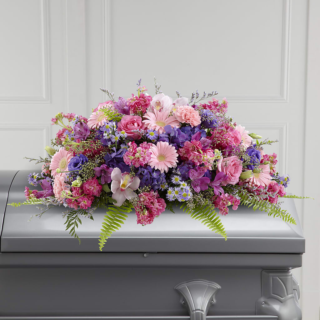 Glorious Garden Casket Spray –  Floreria Principe De Paz Llc, Somerset NJ