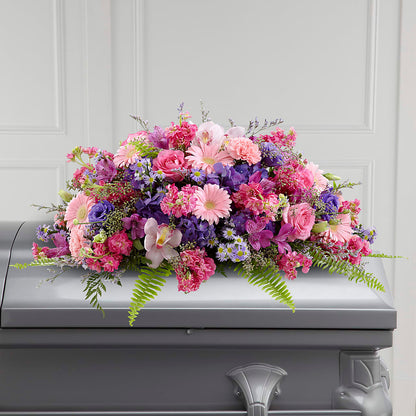 Glorious Garden Casket Spray –  Floreria Principe De Paz Llc, Somerset NJ