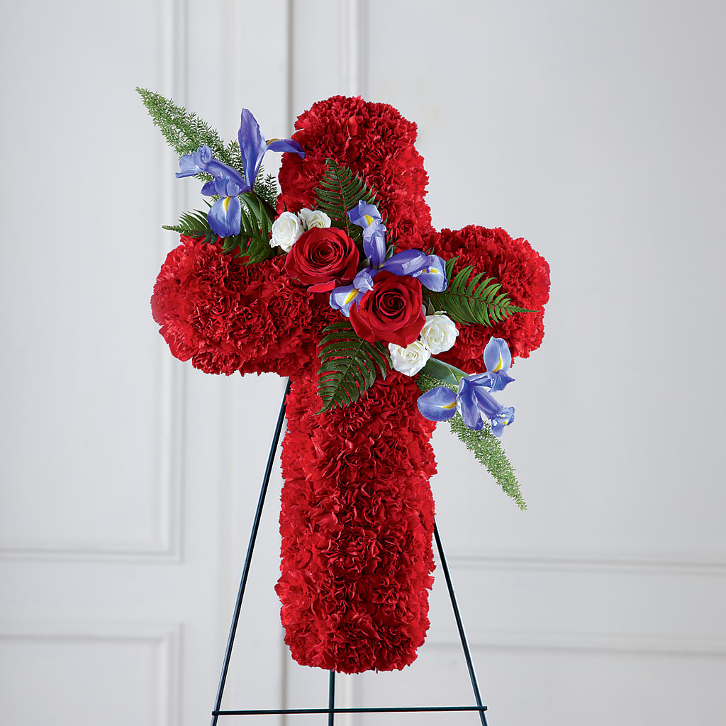 Faithful Hero Floral Cross –  Floreria Principe De Paz Llc, Somerset NJ