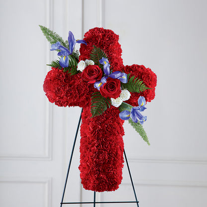 Faithful Hero Floral Cross –  Floreria Principe De Paz Llc, Somerset NJ