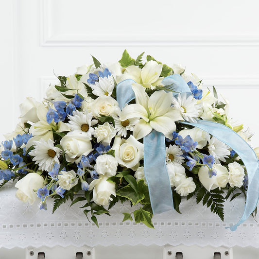 Tender Treasure Casket Spray –  Floreria Principe De Paz Llc, Somerset NJ
