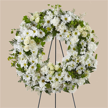 Faithful Wishes Wreath –  Floreria Principe De Paz Llc, Somerset NJ