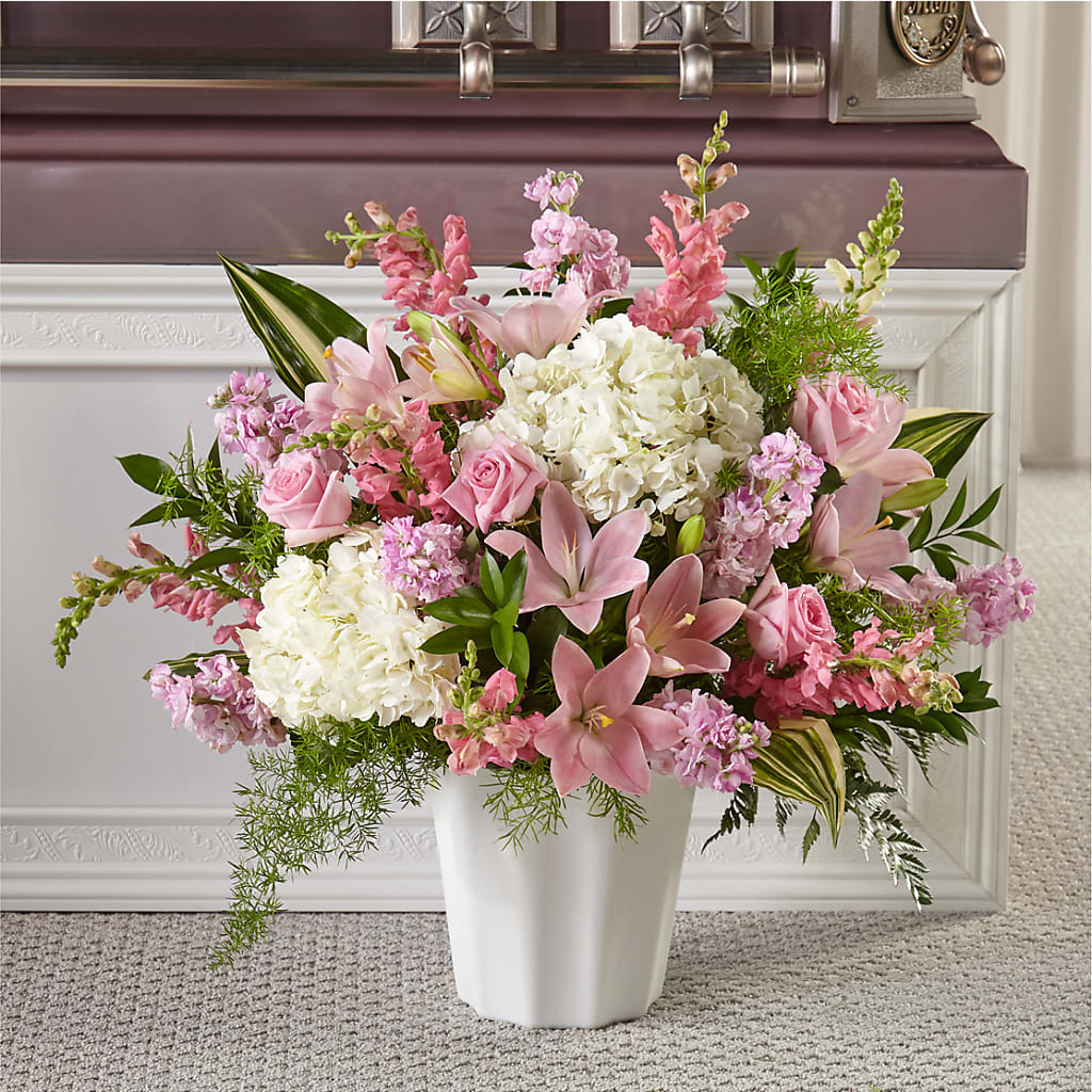 Simply Serene Floor Basket –  Floreria Principe De Paz Llc, Somerset NJ