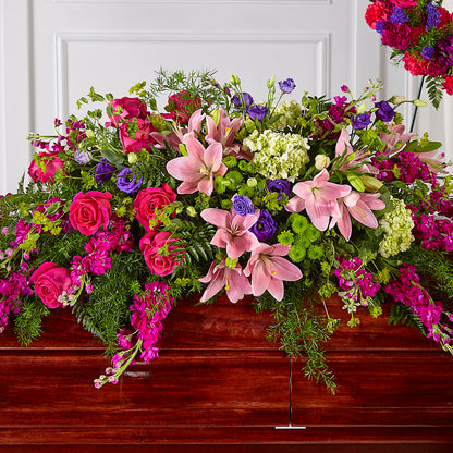 Radiant Tribute Casket Spray –  Floreria Principe De Paz Llc, Somerset NJ
