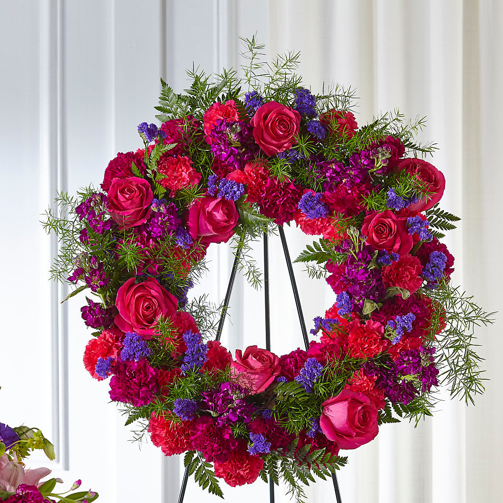 Calming Colors Wreath –  Floreria Principe De Paz Llc, Somerset NJ