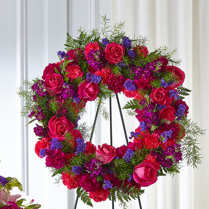 Calming Colors Wreath –  Floreria Principe De Paz Llc, Somerset NJ