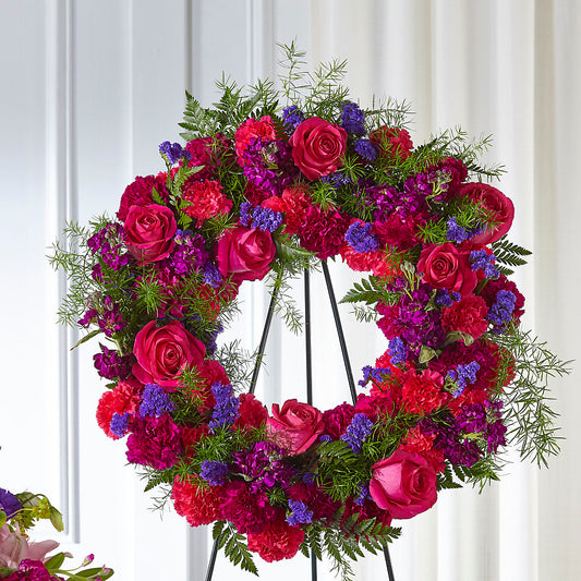 Calming Colors Wreath –  Floreria Principe De Paz Llc, Somerset NJ