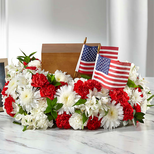 Spirit of Patriotism Cremation Adornment –  Floreria Principe De Paz Llc, Somerset NJ