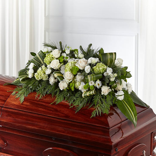 Hopeful Gesture Casket Spray –  Floreria Principe De Paz Llc, Somerset NJ