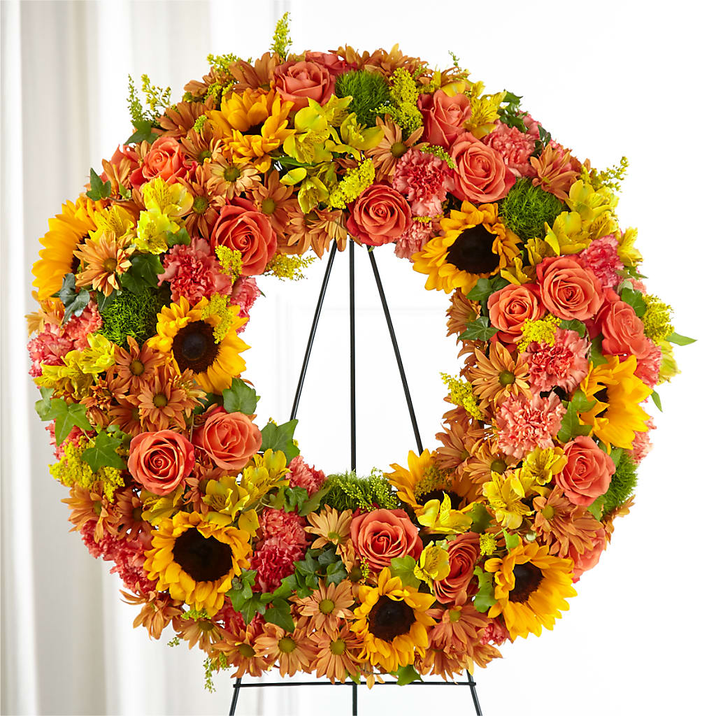Autumnal Memories Wreath (Standard) –  Floreria Principe De Paz Llc, Somerset NJ