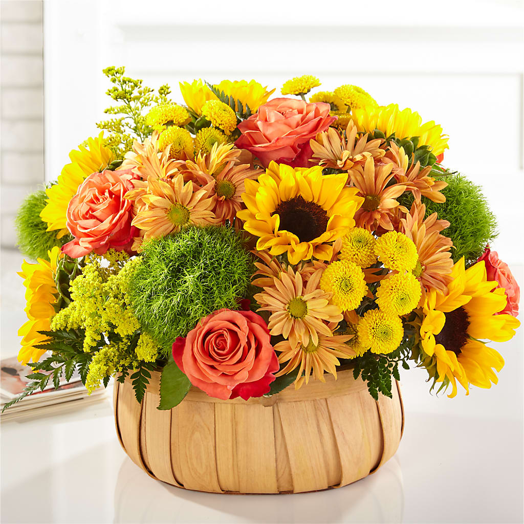 Harvest Sunflower Basket –  Floreria Principe De Paz Llc, Somerset NJ