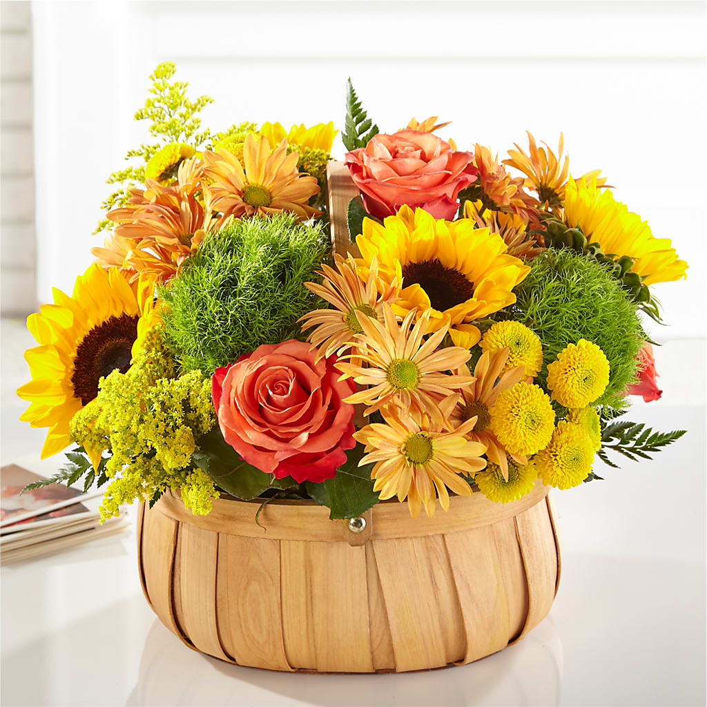 Harvest Sunflower Basket –  Floreria Principe De Paz Llc, Somerset NJ