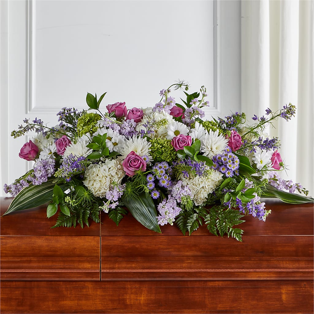Meadows of Serenity Casket Spray –  Floreria Principe De Paz Llc, Somerset NJ