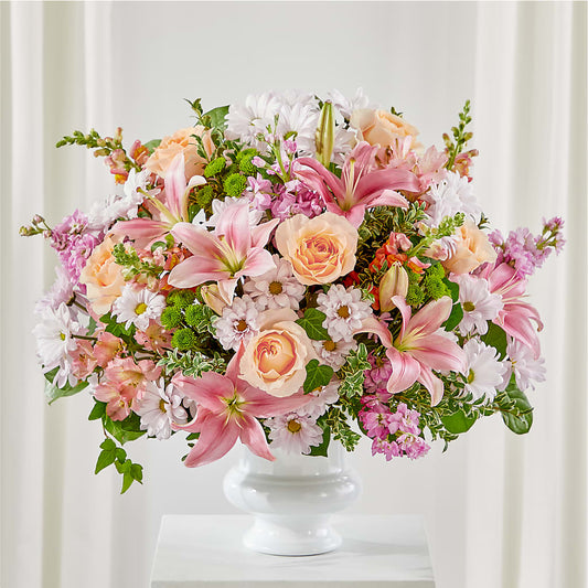Heartfelt Gesture Urn Arrangement –  Floreria Principe De Paz Llc, Somerset NJ