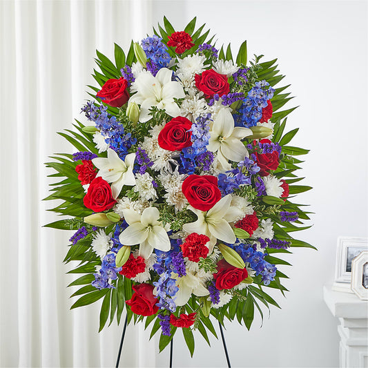 Cherished Service Standing Spray –  Floreria Principe De Paz Llc, Somerset NJ