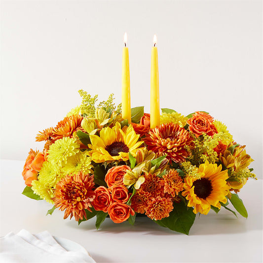 Autumn Harmony Centerpiece –  Floreria Principe De Paz Llc, Somerset NJ