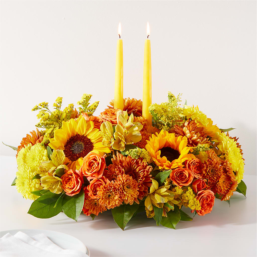 Autumn Harmony Centerpiece –  Floreria Principe De Paz Llc, Somerset NJ