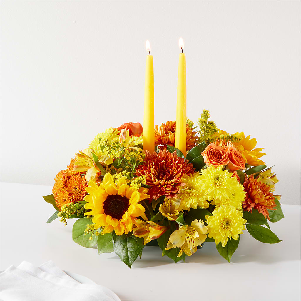 Autumn Harmony Centerpiece –  Floreria Principe De Paz Llc, Somerset NJ
