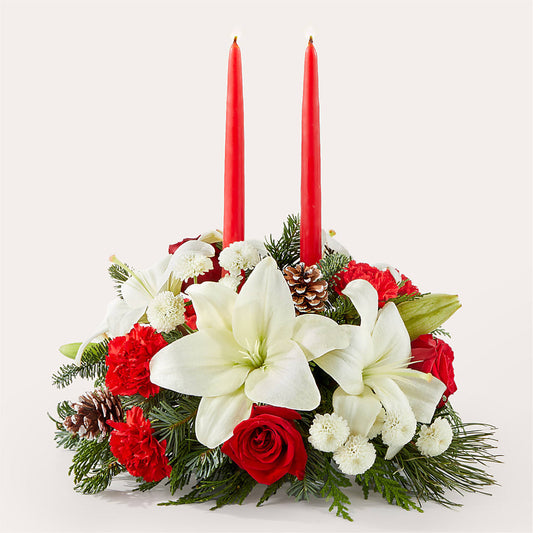 Seasonal Festivities Centerpiece –  Floreria Principe De Paz Llc, Somerset NJ