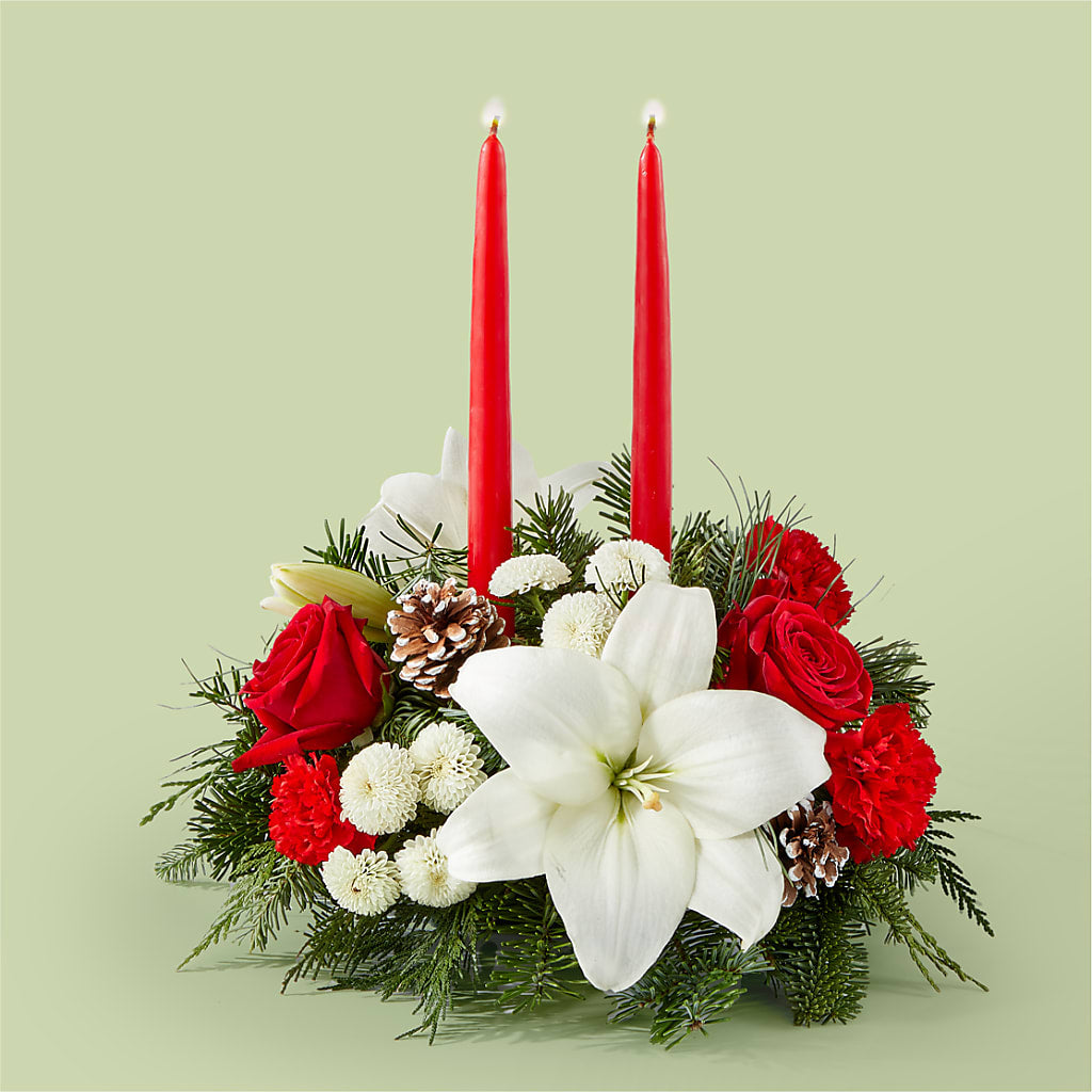 Seasonal Festivities Centerpiece –  Floreria Principe De Paz Llc, Somerset NJ