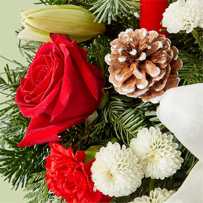 Seasonal Festivities Centerpiece –  Floreria Principe De Paz Llc, Somerset NJ