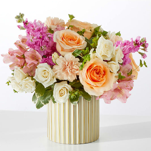 Paradise Bouquet with Ivory Vase –  Floreria Principe De Paz Llc, Somerset NJ