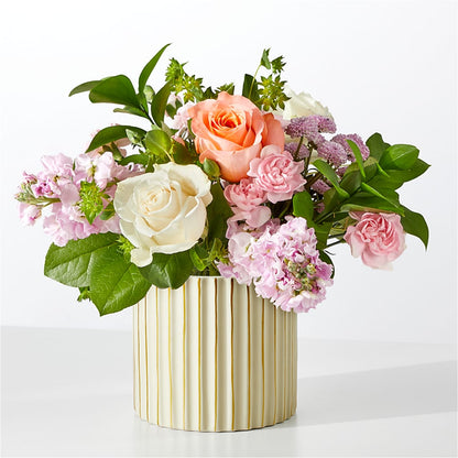 French Market Bouquet with Ivory Vase –  Floreria Principe De Paz Llc, Somerset NJ