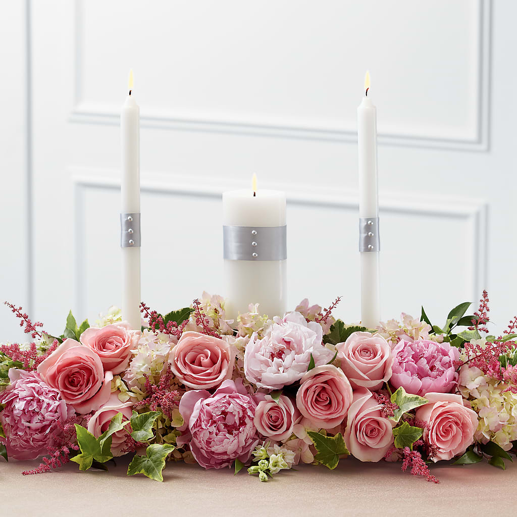 Worldwide Romance Unity Candle Arrangement –  Floreria Principe De Paz Llc, Somerset NJ