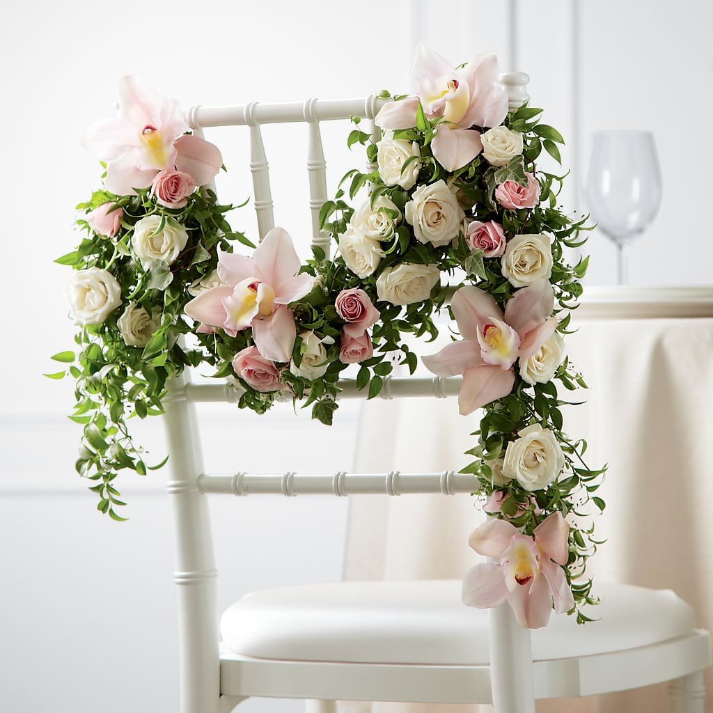Orchid Rose Chair Décor –  Floreria Principe De Paz Llc, Somerset NJ