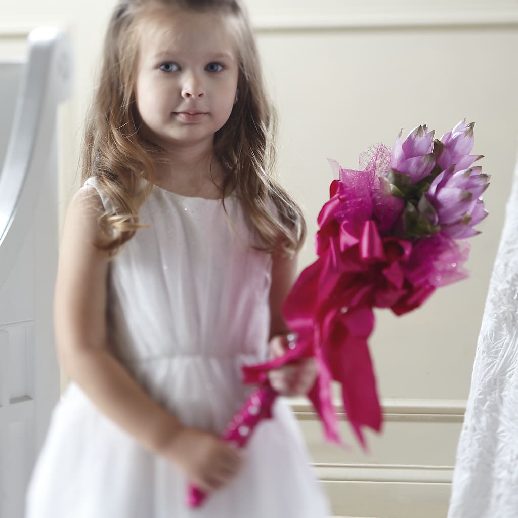 Sparkle Pink Flower Girl Bouquet –  Floreria Principe De Paz Llc, Somerset NJ